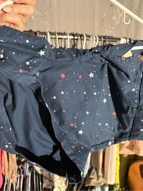 Girls' Navy Star Print Elastic-Waist Shorts
